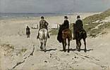 Anton Mauve (1838 - 1888) Morgenritt am Strand, 1876